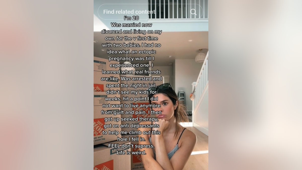 Una captura de pantalla de un video de Taylor Frankie Paul en TikTok hablando sobre su vida