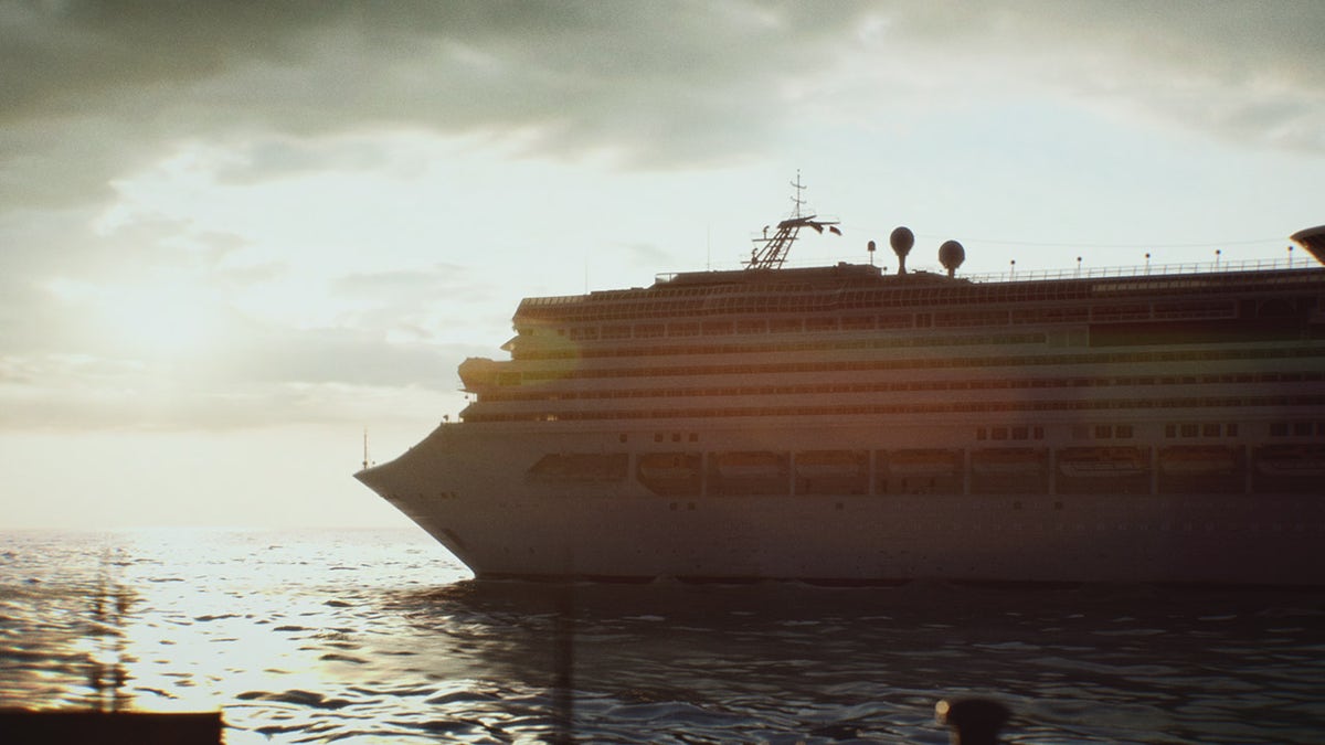 Una vista aérea de un crucero.