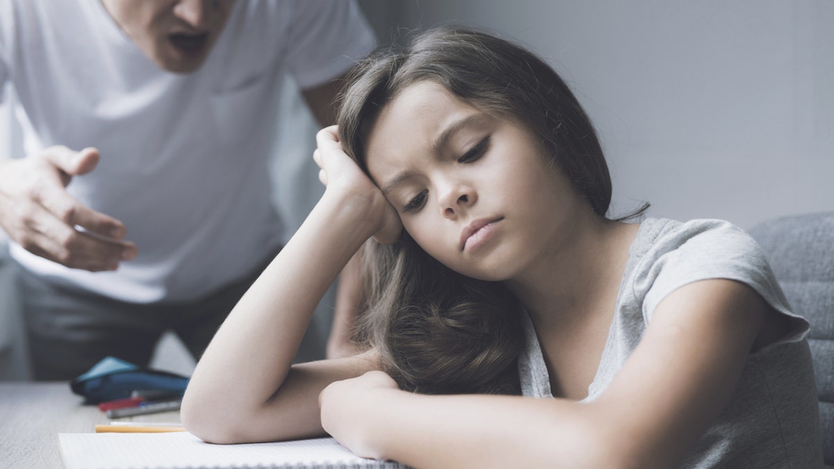 Papá gritándole a su hija