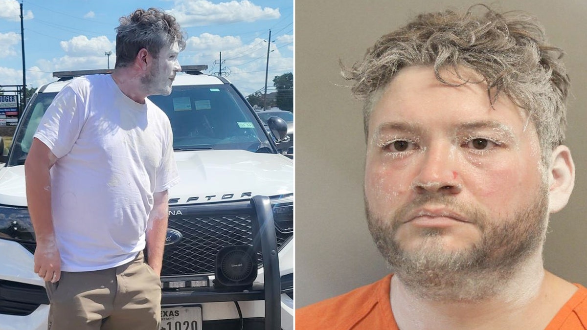 Secuelas de la pintura en aerosol Road rage y foto policial de Davis Winston