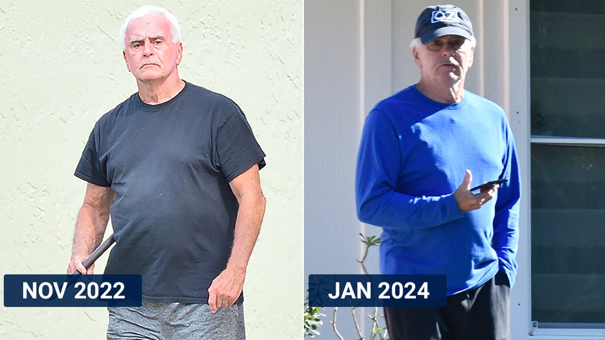 Imágenes lado a lado de George Anthony en 2022 y George Anthony en 2024