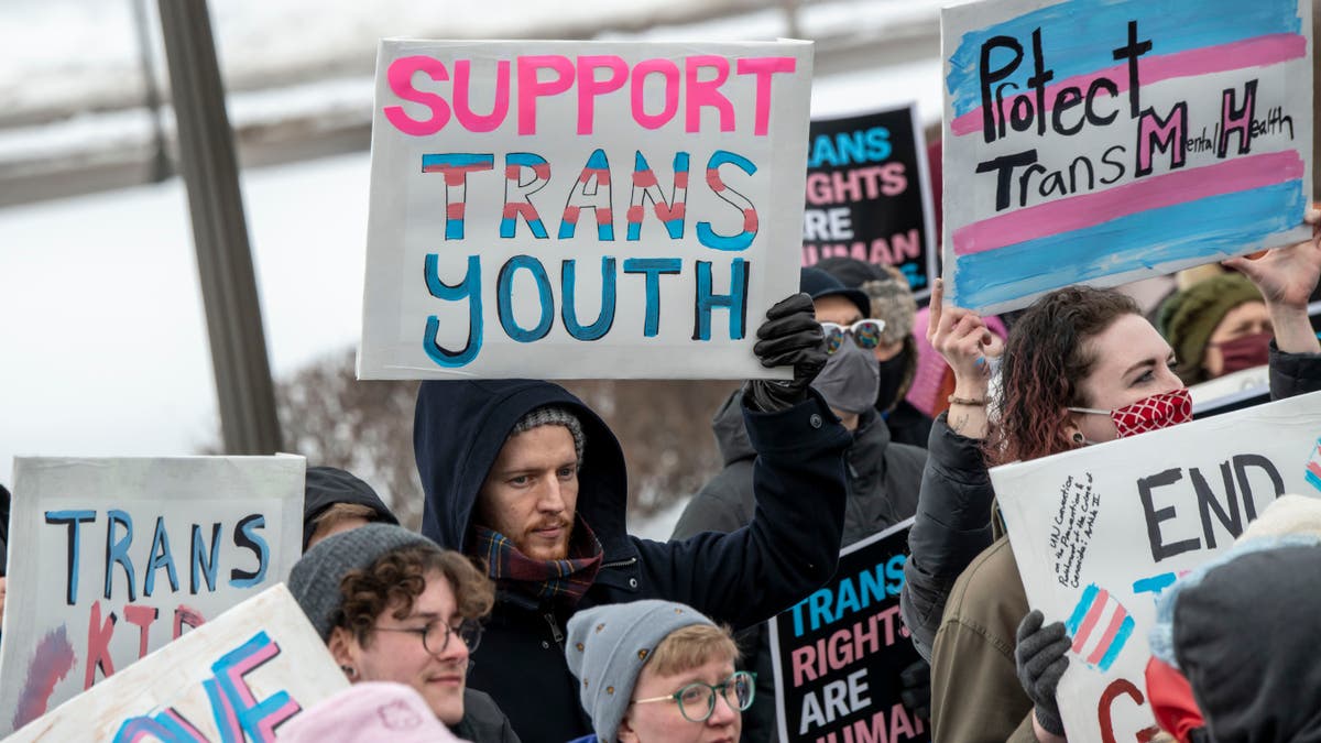 Protesta de niños trans